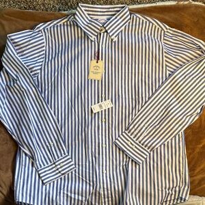 Brooks Brothers Blue and White Striped Dress Shirt